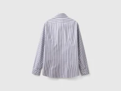 Striped shirt in stretch cotton