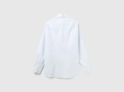 Striped shirt in stretch cotton