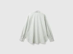 Striped shirt made from linen blend
