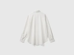 Striped shirt made from linen blend