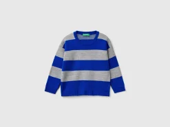 Striped shirt with skateboard graphics