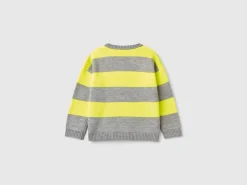 Striped shirt with skateboard graphics