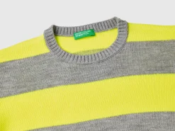 Striped shirt with skateboard graphics