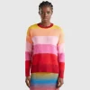 Striped sweater in alpaca blend