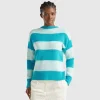 Striped sweater in alpaca blend