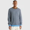 Striped sweater in alpaca and wool blend