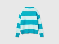 Striped sweater in alpaca blend