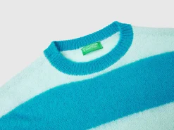Striped sweater in alpaca blend