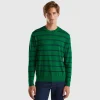 Striped sweater in pure Merino wool