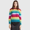 Striped sweater in pure Shetland wool
