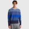 Striped sweater in pure Shetland wool