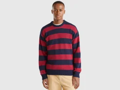 Striped sweater in wool blend