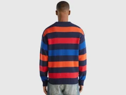 Striped sweater in wool blend