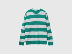 Striped sweater in wool blend