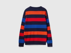 Striped sweater in wool blend