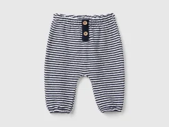 Striped trousers in a recycled cotton blend