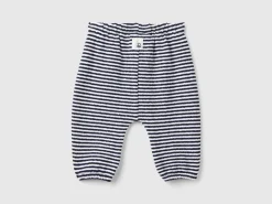 Striped trousers in a recycled cotton blend
