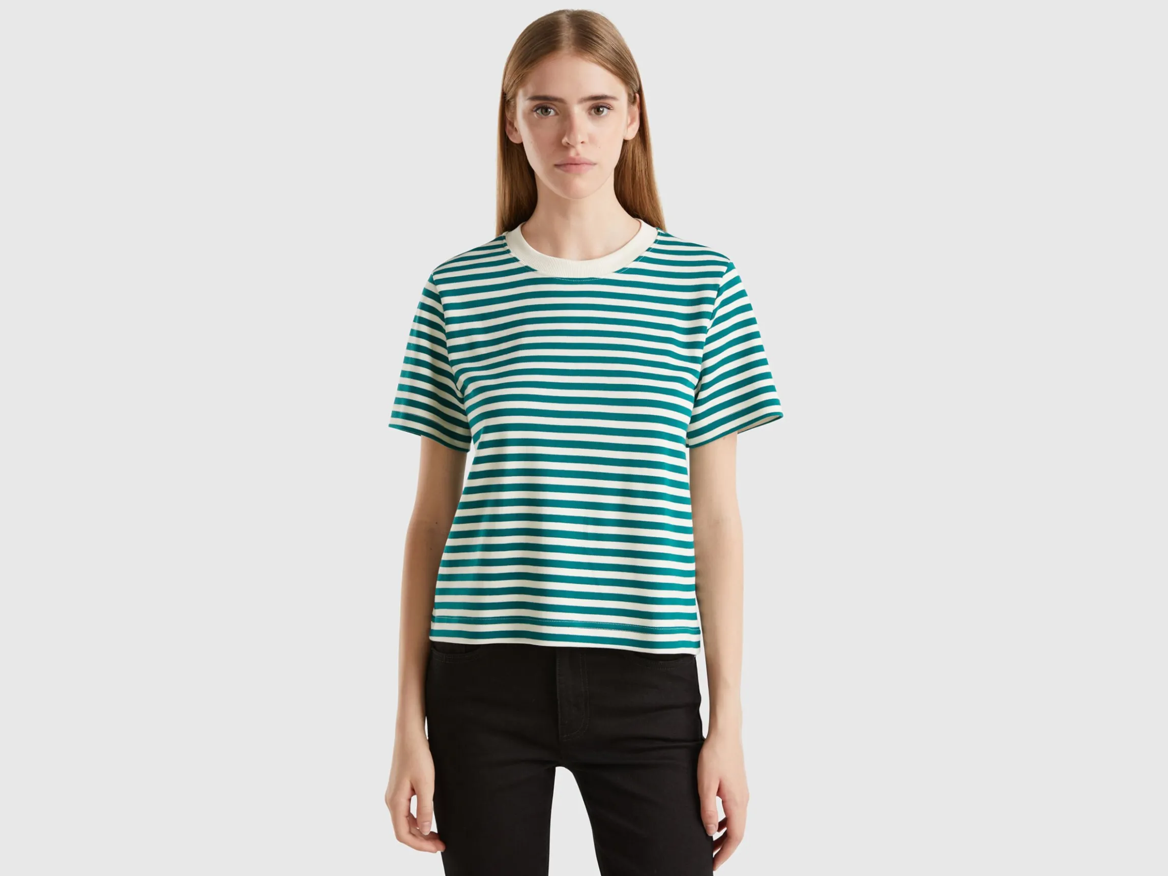 Striped t-shirt in warm cotton