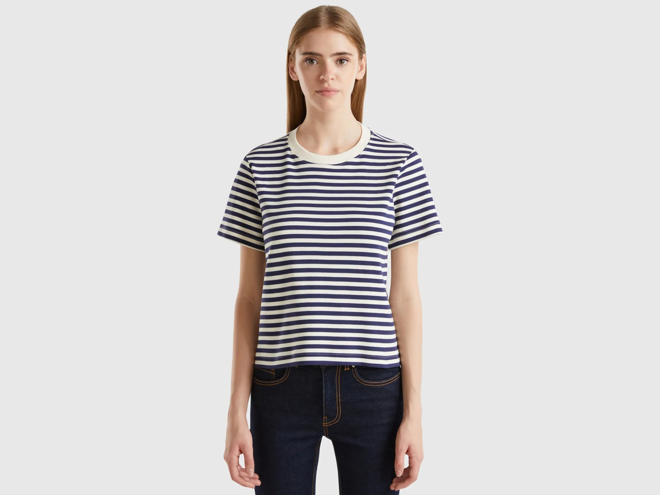 Striped t-shirt in warm cotton