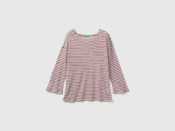 Striped t-shirt with 3/4 sleeves