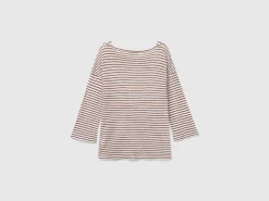 Striped t-shirt with 3/4 sleeves