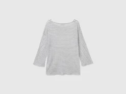 Striped t-shirt with 3/4 sleeves