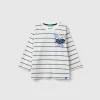 Striped t-shirt with applique