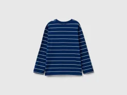 Striped t-shirt with slogan