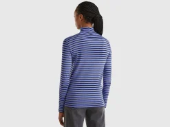 Striped turtleneck t-shirt