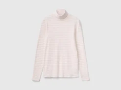 Striped turtleneck t-shirt