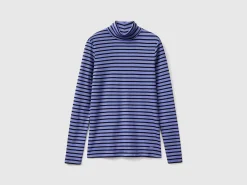 Striped turtleneck t-shirt