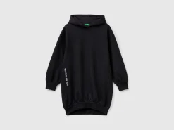 Sweater dress with hood