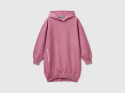 Sweater dress with hood