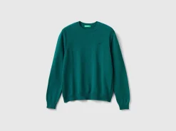 Sweater in cashmere and wool blend