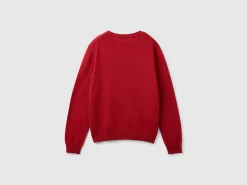 Sweater in cashmere and wool blend