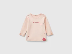 Sweater in cotton with print