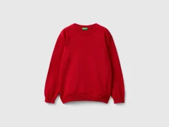 Sweater in pure cotton with logo