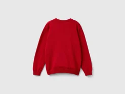 Sweater in pure cotton with logo