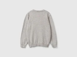Sweater in pure cotton with logo