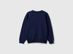 Sweater in pure cotton with logo