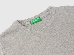 Sweater in pure cotton with logo