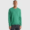 Sweater in wool and silk blend