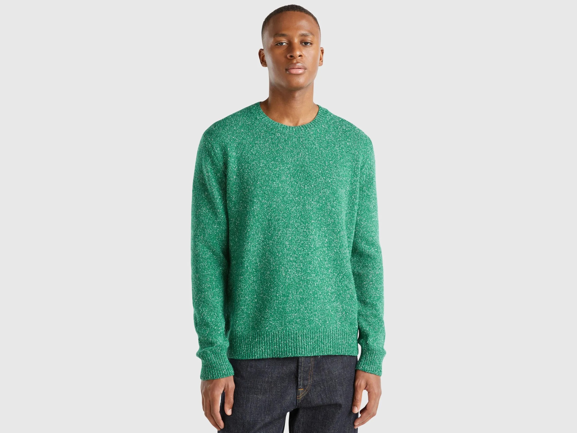 Sweater in wool and silk blend