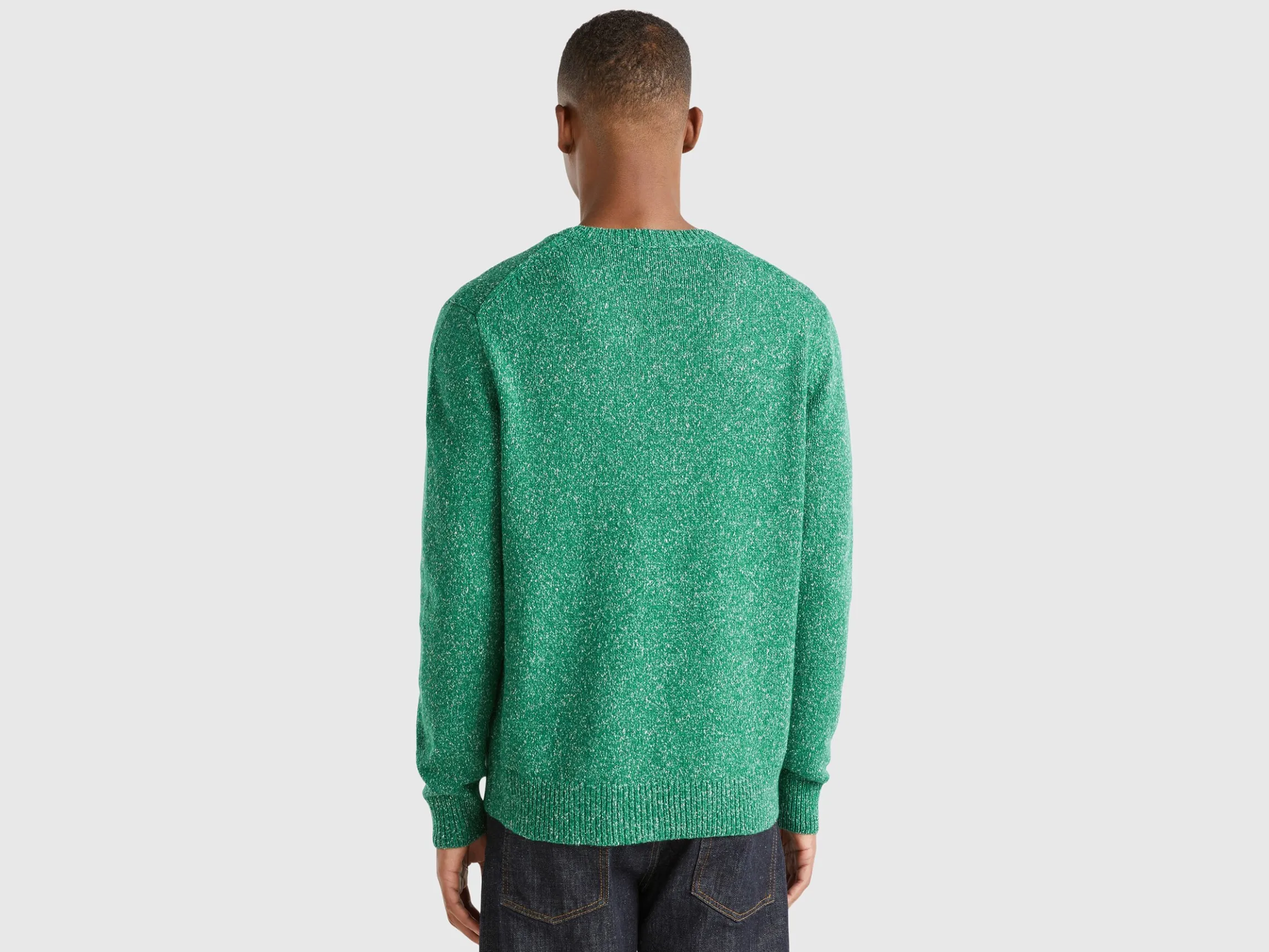 Sweater in wool and silk blend