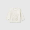 Sweater with bunny inlay