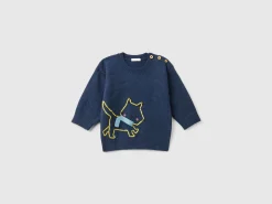 Sweater with cat embroidery
