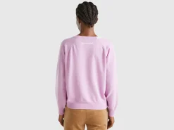 Sweater with embroidery in Merino wool