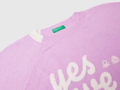 Sweater with embroidery in Merino wool