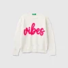 Sweater with fur graphic
