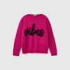 Sweater with fur graphic